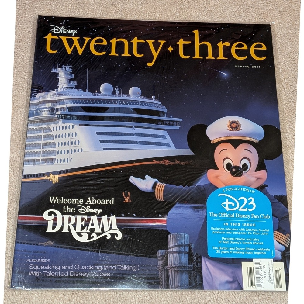 Disney D23 Magazine Spring 2011 Disney Dream Cruise Mickey‎ Mouse NIP